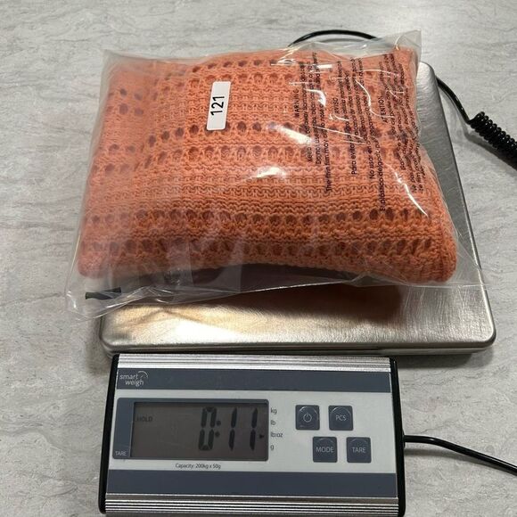 Chico’s Coral Open Knit Linen Crochet V Neck Beachy Top‎ Size 2 (L) - Picture 13 of 13